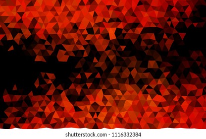 Dark Orange vector polygonal pattern. Creative illustration in halftone style with gradient. A completely new template for your business design.