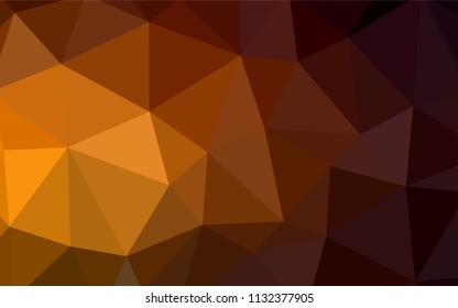 Dark Orange vector polygonal pattern. Polygonal abstract illustration with gradient. Polygonal design for your web site.