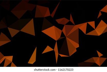 Dark Orange vector polygonal pattern. Shining colored illustration in a Brand new style. The best triangular design for your business.