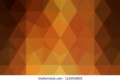 Dark Orange vector polygonal pattern. Elegant bright polygonal illustration with gradient. A completely new design for your leaflet.