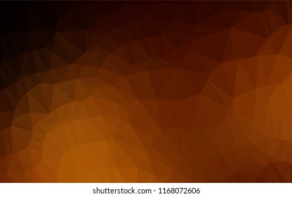 Dark Orange vector polygonal pattern. Creative geometric illustration in Origami style with gradient. The best triangular design for your business.