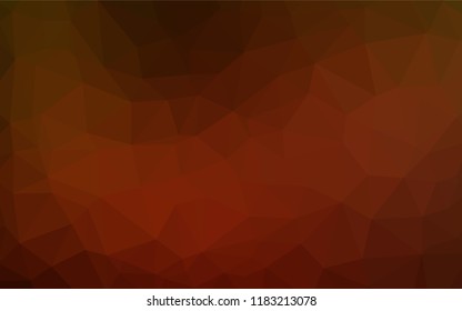 Dark Orange vector polygonal pattern. Creative geometric illustration in Origami style with gradient. Triangular pattern for your business design.
