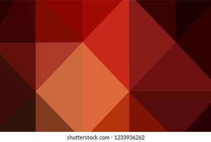 Dark Orange vector polygonal pattern. Elegant bright polygonal illustration with gradient. A completely new design for your business.