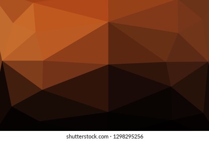 Dark Orange vector polygonal pattern. Brand new colorful illustration in with gradient. Elegant pattern for a brand book.