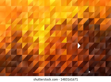 Dark Orange vector polygonal pattern. Colorful illustration in polygonal style with gradient. Brand new design for your business.