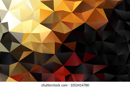 Dark Orange vector polygonal template. An elegant bright illustration with gradient. A completely new template for your business design.