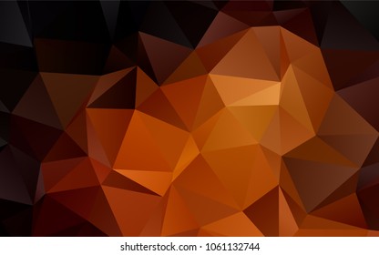 Dark Orange vector polygonal template. A sample with polygonal shapes. A completely new template for your business design.