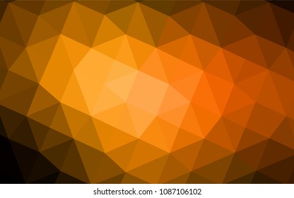 Dark Orange vector polygonal template. Creative geometric illustration in Origami style with gradient. A new texture for your design.