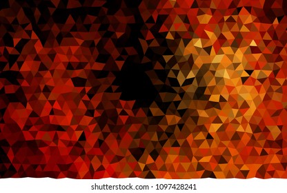 Dark Orange vector polygonal template. An elegant bright illustration with gradient. Brand new design for your business.