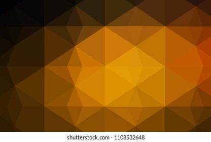 Dark Orange vector polygonal template. Elegant bright polygonal illustration with gradient. Pattern for a brand book's backdrop.