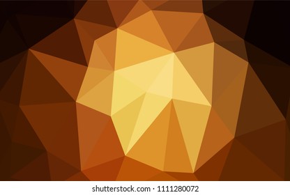 Dark Orange vector polygonal template. Elegant bright polygonal illustration with gradient. A completely new design for your business.