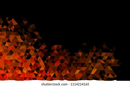 Dark Orange vector polygonal template. Shining illustration, which consist of triangles. A completely new design for your business.