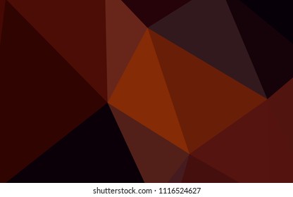 Dark Orange vector polygonal template. Colorful illustration in abstract style with triangles. Pattern for a brand book's backdrop.