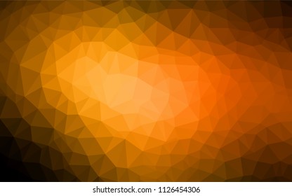 Dark Orange vector polygonal template. Polygonal abstract illustration with gradient. Pattern for a brand book's backdrop.