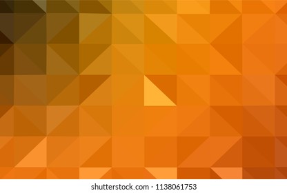 Dark Orange vector polygonal template. Glitter abstract illustration with an elegant triangles. Template for cell phone's backgrounds.