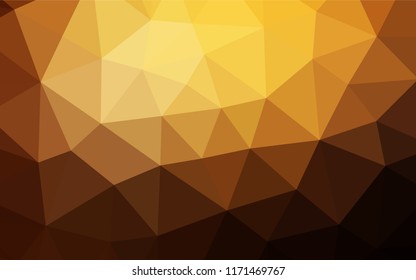 Dark Orange vector polygonal template. Colorful illustration in abstract style with gradient. A completely new design for your business.