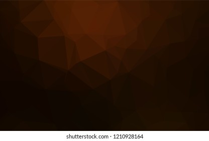 Dark Orange vector polygonal template. A vague abstract illustration with gradient. A completely new template for your business design.