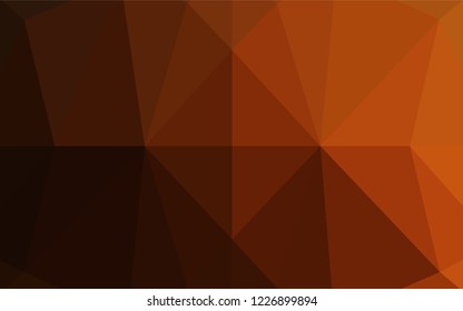 Dark Orange vector polygonal template. Creative illustration in halftone style with gradient. The polygonal design can be used for your web site.