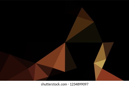 Dark Orange vector polygonal template. Colorful abstract illustration with gradient. A new texture for your design.