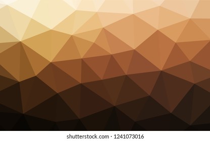 Dark Orange vector polygonal template. Shining colored illustration in a Brand new style. A completely new design for your business.