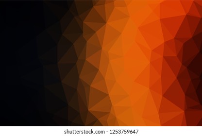 Dark Orange vector polygonal template. A vague abstract illustration with gradient. The completely new template can be used for your brand book.
