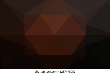 Dark Orange vector polygonal template. Glitter abstract illustration with an elegant design. The completely new template can be used for your brand book.