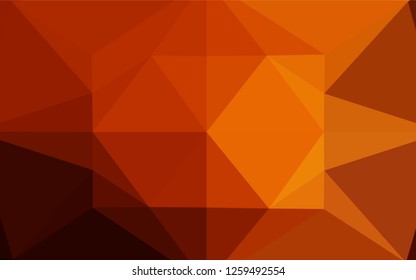 Dark Orange vector polygonal template. Colorful abstract illustration with gradient. Brand new design for your business.
