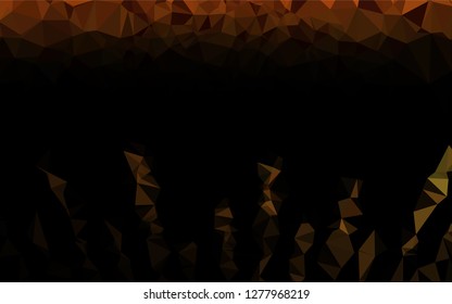 Dark Orange vector polygonal template. Brand new colored illustration in blurry style with gradient. The textured pattern can be used for background.