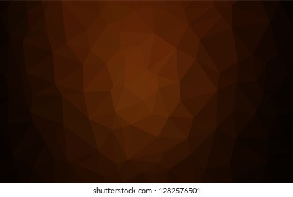 Dark Orange vector polygonal template. A vague abstract illustration with gradient. The elegant pattern can be used as part of a brand book.