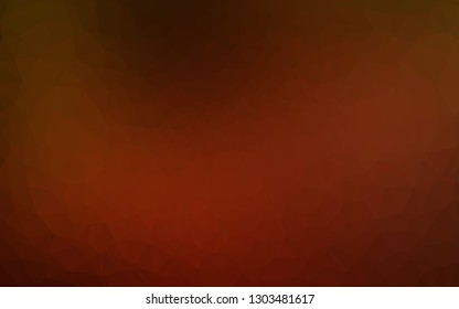 Dark Orange vector polygonal template. Colorful abstract illustration with gradient. The best triangular design for your business.