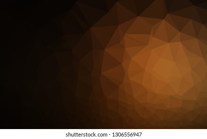 Dark Orange vector polygonal template. Shining illustration, which consist of triangles. Brand new design for your business.