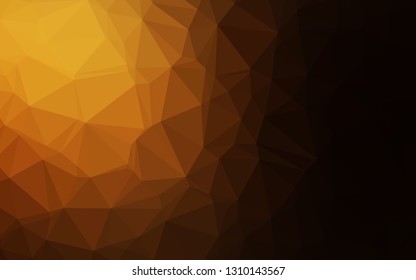 Dark Orange vector polygonal template. Colorful abstract illustration with gradient. The best triangular design for your business.