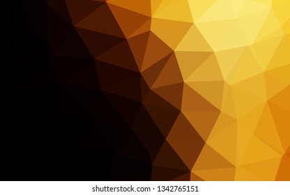 Dark Orange vector polygonal template. Brand new colorful illustration in with gradient. Brand new design for your business.