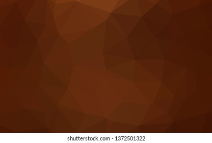 Dark Orange vector polygonal template. Colorful abstract illustration with gradient. Template for a cell phone background.
