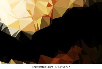 Dark Orange vector polygonal template. Brand new colorful illustration in with gradient. Triangular pattern for your business design.