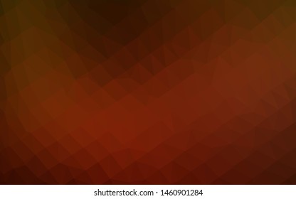 Dark Orange vector polygonal template. Colorful illustration in abstract style with gradient. New texture for your design.