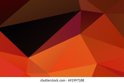 Dark Orange vector polygonal template. Creative geometric illustration in Origami style with gradient. The polygonal design can be used for your web site.