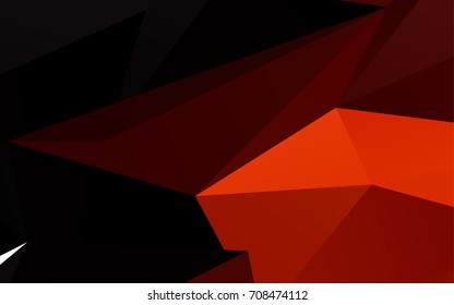 Dark Orange vector polygonal template. Colorful illustration in abstract style with gradient. The polygonal design can be used for your web site.
