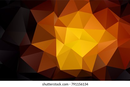 Dark Orange vector polygonal template. Creative illustration in halftone style with gradient. A completely new template for your business design.