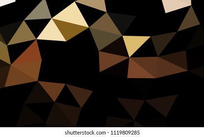 Dark Orange vector polygonal polygonal. A vague abstract illustration with gradient. A completely new template for your business design.