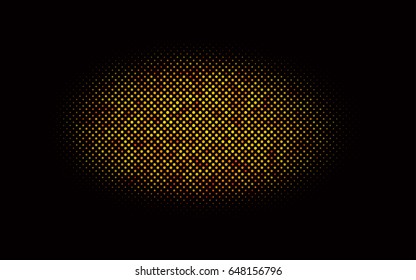 Dark Orange vector red banner with set of circles, dots. Donuts Background. Creative Design Template. Technological halftone illustration.