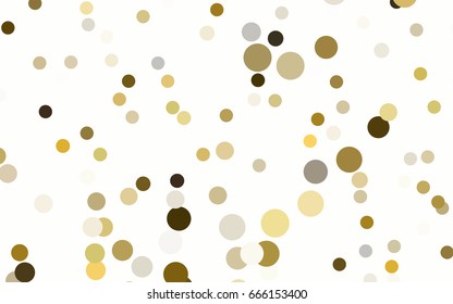 Dark Orange vector red banner with set of circles, dots. Donuts Background. Creative Design Template. Technological halftone illustration.