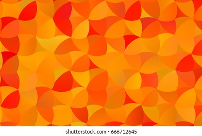 Dark Orange vector red banner with set of circles, dots. Donuts Background. Creative Design Template. Technological halftone illustration.