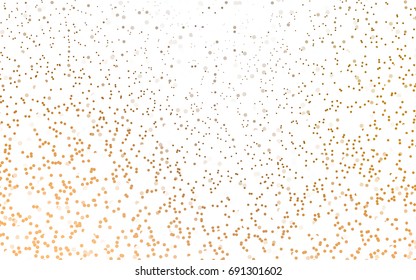 Dark Orange vector red banner with set of circles, dots. Donuts Background. Creative Design Template. Technological halftone illustration.