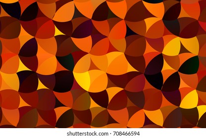 Dark Orange vector red banner with set of circles, dots. Donuts Background. Creative Design Template. Technological halftone illustration.