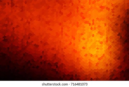 Dark Orange vector red banner with set of circles, dots. Donuts Background. Creative Design Template. Technological halftone illustration.