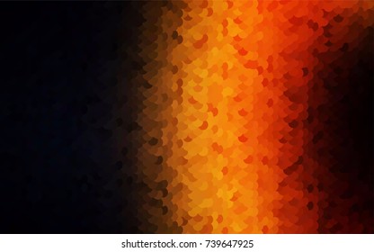 Dark Orange vector red banner with set of circles, dots. Donuts Background. Creative Design Template. Technological halftone illustration.