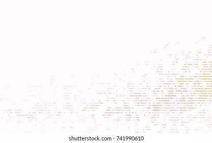 Dark Orange vector red banner with set of circles, dots. Donuts Background. Creative Design Template. Technological halftone illustration.
