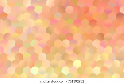 Dark Orange vector red banner with set of circles, dots. Donuts Background. Creative Design Template. Technological halftone illustration.