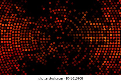 Dark Orange vector red pattern of geometric circles, shapes. Colorful mosaic banner. Geometric background with colored disks.